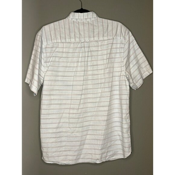 Tommy Bahama Men's Large Striped Island Button-Up Collared SS Shirt Marlin - Picture 2 of 13